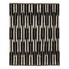 Keoka Geometric Hand Knotted Wool Dark Brown/Ivory Area Rug thumbnail 0
