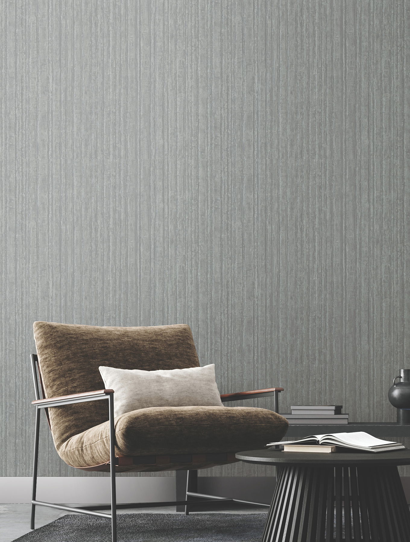 Vintage Tin Brushed Nickel Wallpaper, by York Wall, 30' length x 2'2" width x 0.02" depth View 3