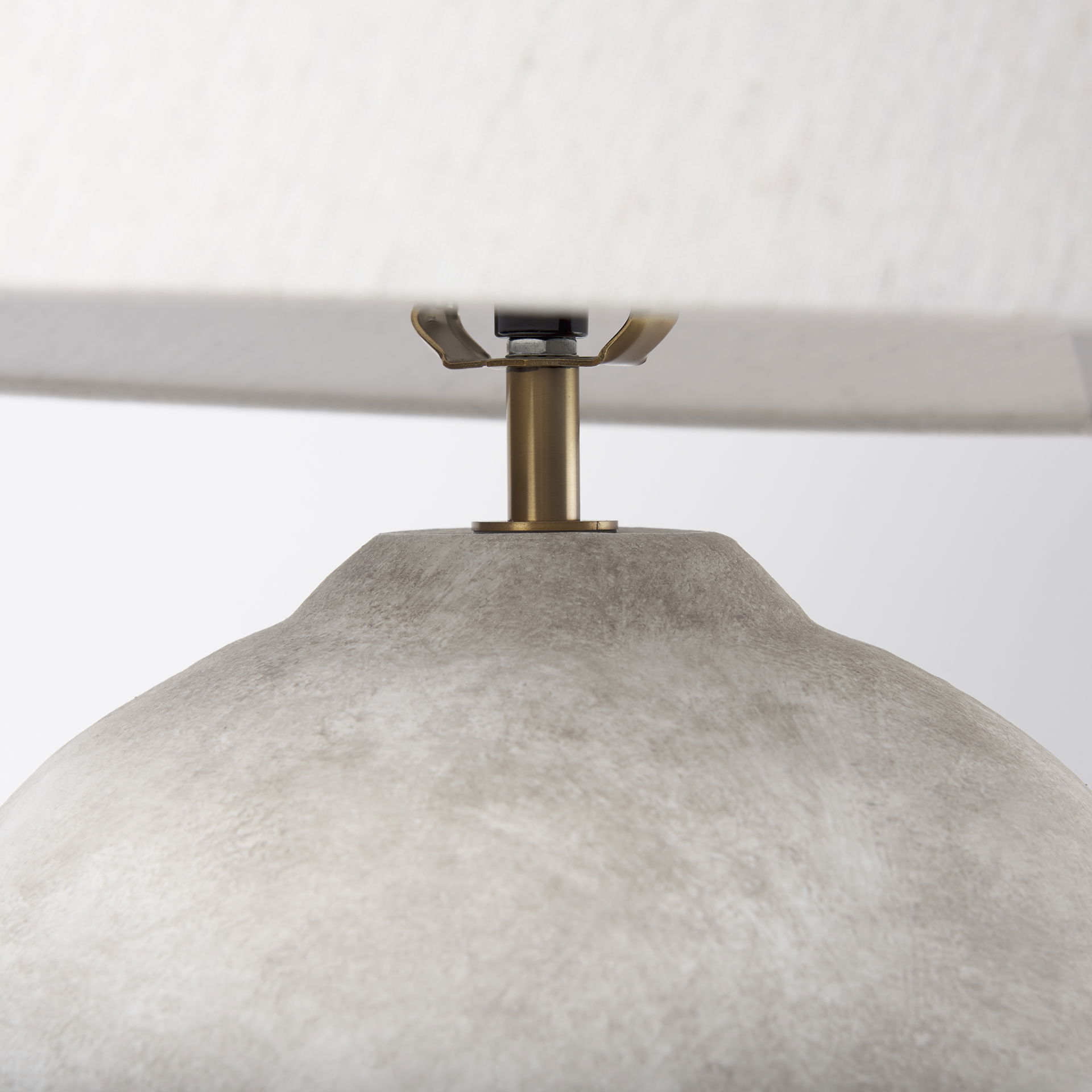 Mehdi Cream Ceramic Table Lamp large image 