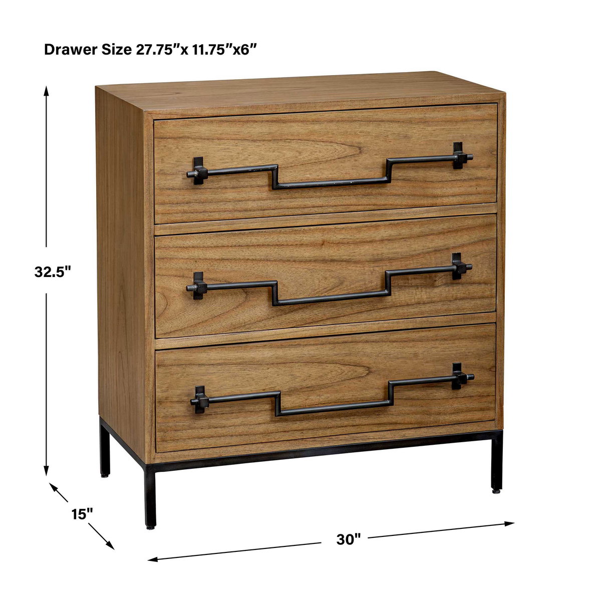 Jory Natural Wood Accent Chest, Cabinets & Chest by Uttermost, 30" width x 32.5" height x 15" depth View 3