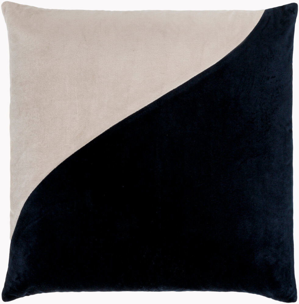 Cotton Velvet Accent Pillow Poly, Decorative Pillow by Surya, 18" length x 18" width