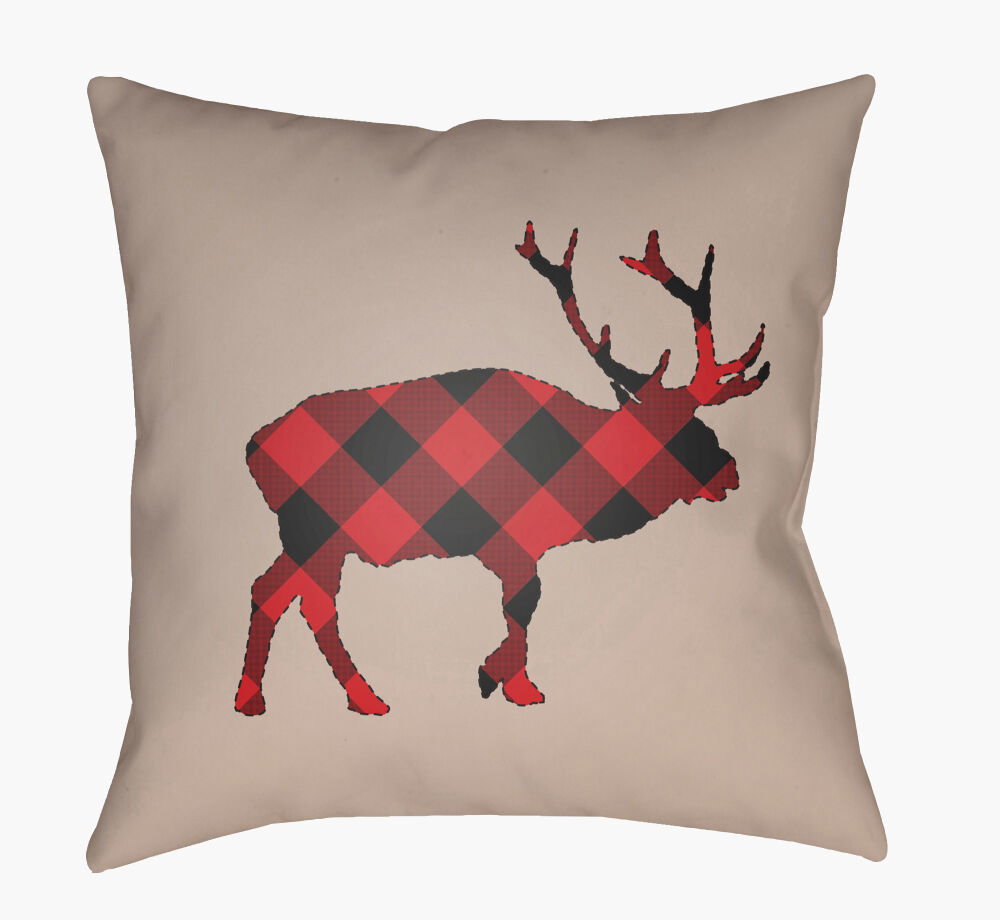 Buffalo Accent Pillow, Decorative Pillow by Surya, 18" length x 18" width