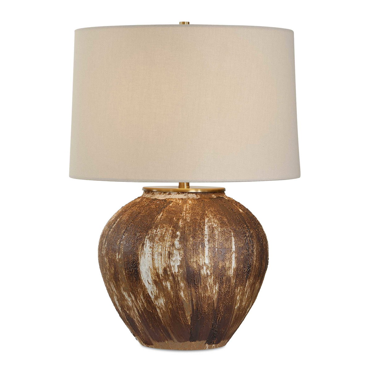 McKinley Textured Brown Table Lamp, by Uttermost, 16" width x 22.5" height x 16" depth View 1