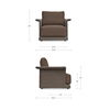 Meredith Outdoor Accent Chair Brown, Outdoor Chair by Moe's Home, 3'3.37" width x 2'6" height x 3'2.43" depth thumbnail 9