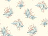 Shell Toile Orange & Blue Wallpaper thumbnail 0