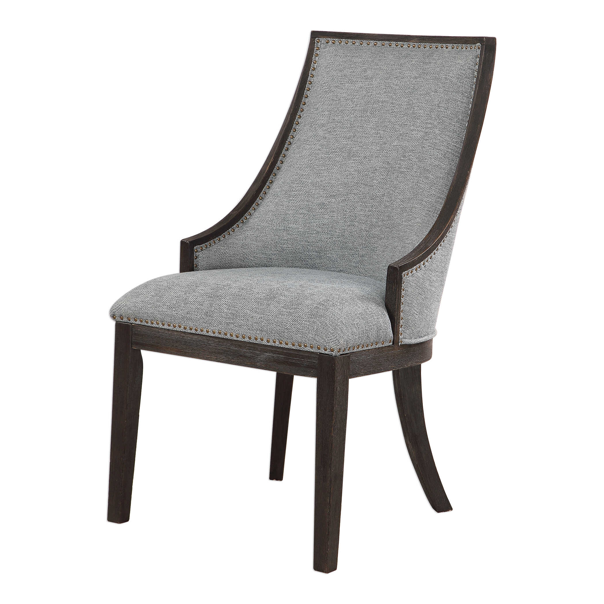 Janis Ebony Accent Chair, Furniture by Uttermost, 22.5" width x 39.5" height x 26.5" depth View 4