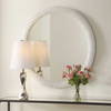 Akiko White Round Mirror, by Uttermost, 35.5" width x 35.5" height x 2.75" depth thumbnail 4