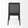 Clara Cane Back Dining Side Chair | Cream Fabric with Black Wood, Dining Chair by Mercana, 18" length x 23.25" width x 33.75" height thumbnail 8