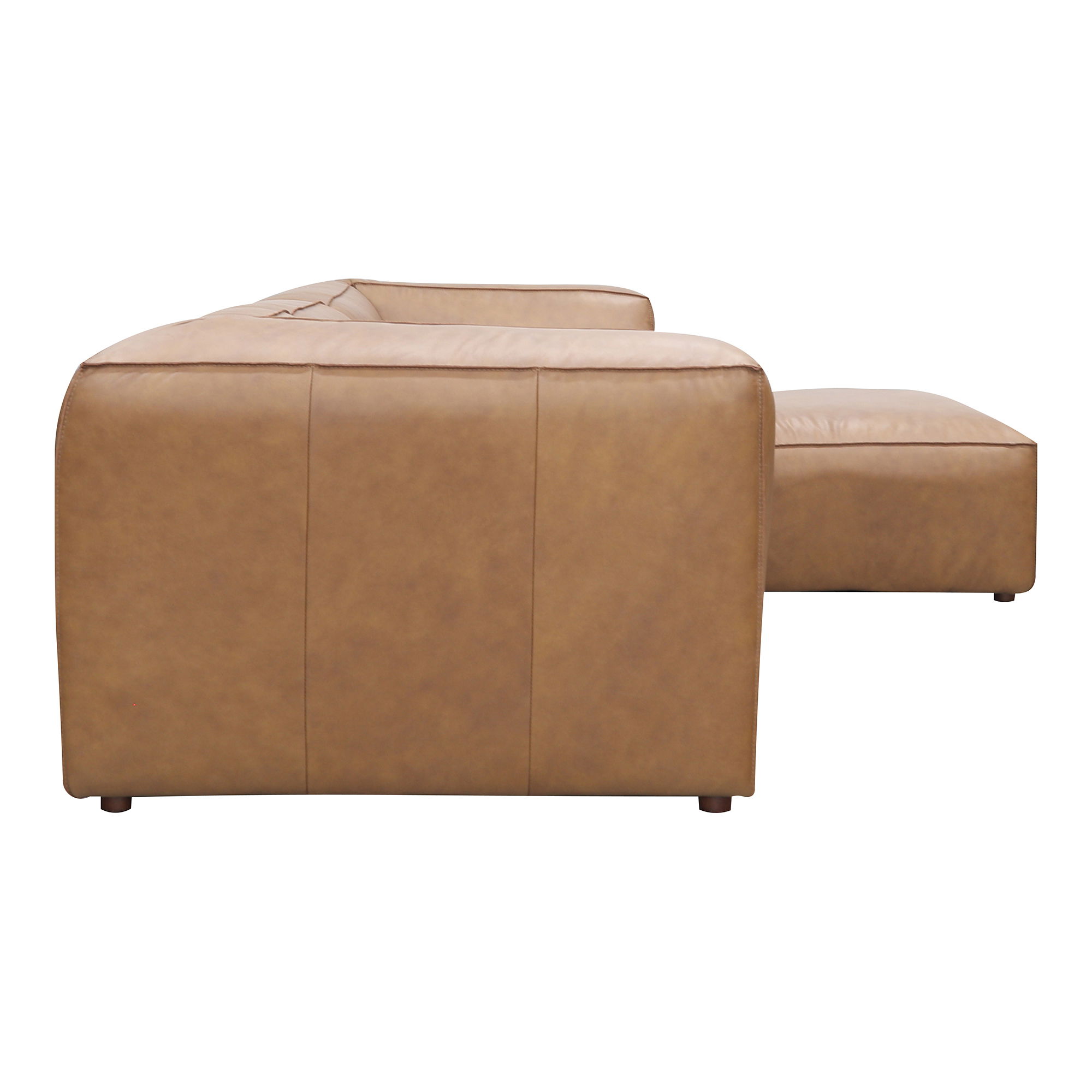 Form Lounge Modular Sectional Sonoran Tan Leather, Sectional Sofa by Moe's Home, 112" width x 26" height x 71.5" depth View 4