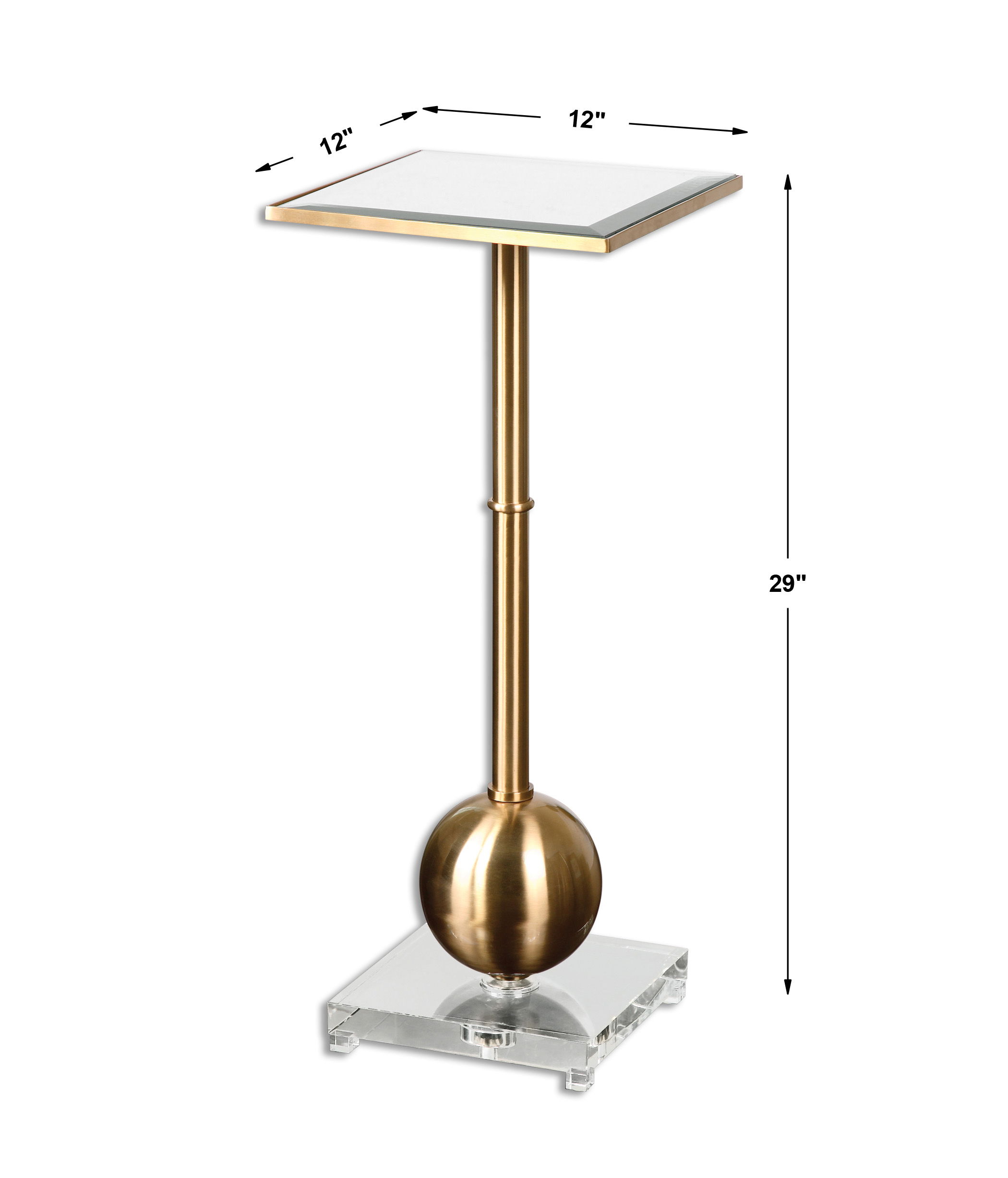 Laton Mirrored Accent Table large image 