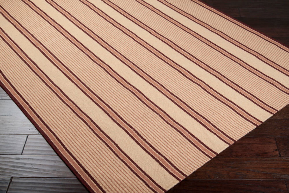 Farmhouse Stripes Handmade Rug, by Surya, 5'6" length x 3'6" width