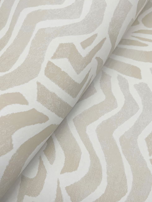Zora Wave Taupe Wallpaper