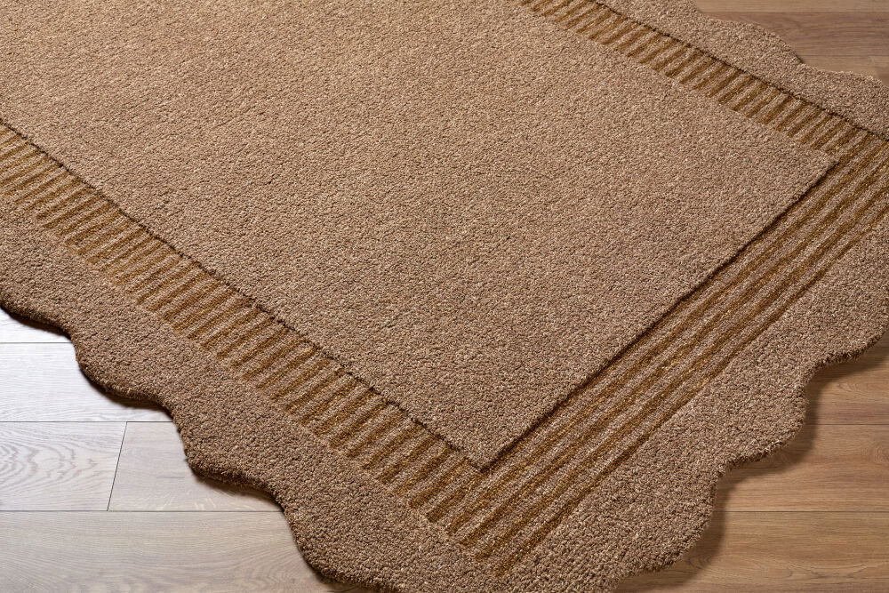 Scalloped Handmade Rug large image 