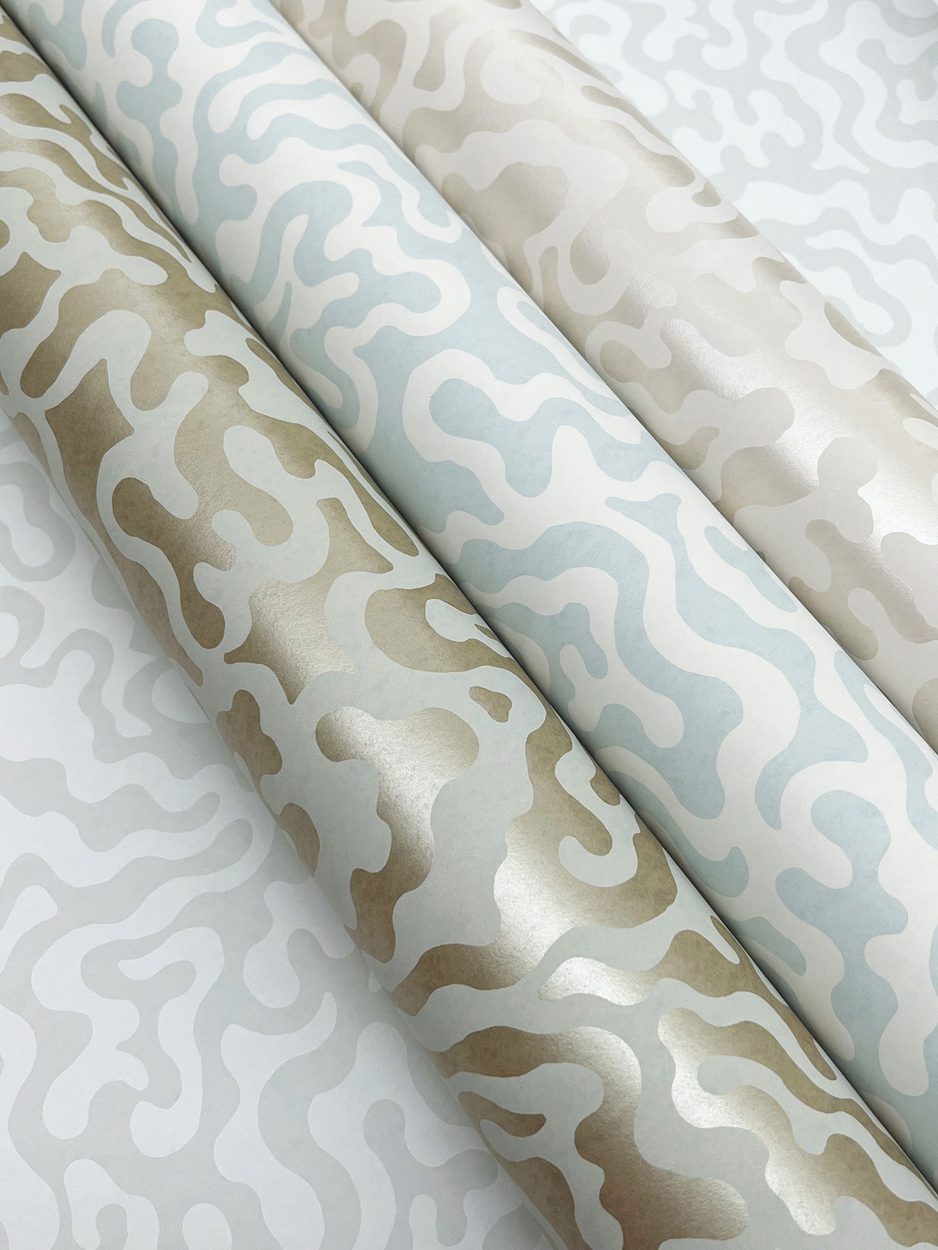 Nebulous Cloud Grey & Gold Wallpaper large image 