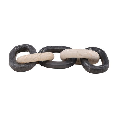 Yago Chain Link Cream Black