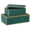 Karis Emerald Green Boxes Set/2, Decorative by Uttermost, 11.75" width x 3.75" height x 6" depth thumbnail 4