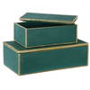 Karis Emerald Green Boxes Set/2, by Uttermost, 11.75" width x 3.75" height x 6" depth thumbnail 4