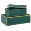 Karis Emerald Green Boxes Set/2, by Uttermost, 11.75" width x 3.75" height x 6" depth thumbnail 4