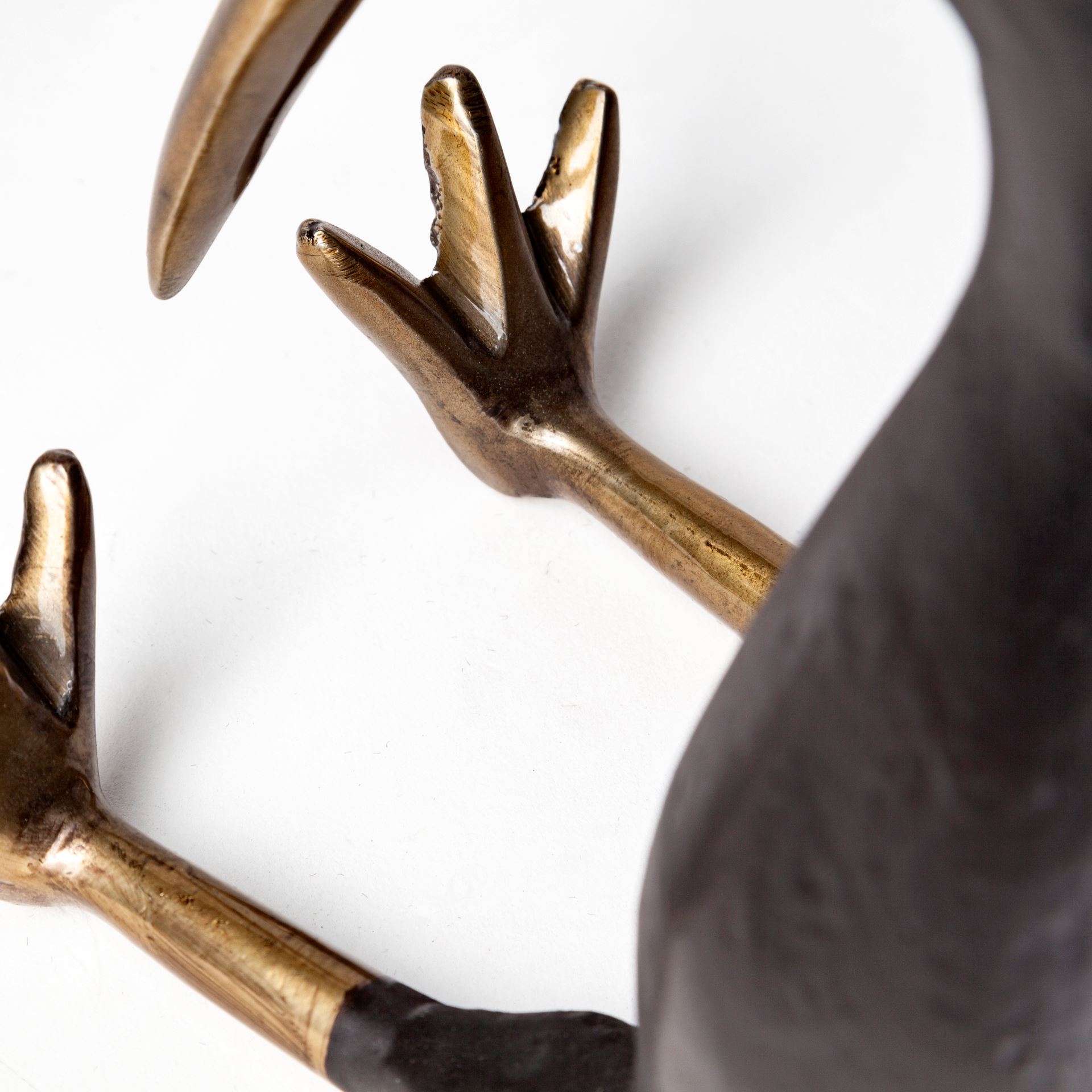 Dodo Kiwi 7L x 4W Black Cast Aluminum Mauritian Bird Sculpture, Decorative Object by Mercana, 6.75" length x 4.25" width x 6.75" height View 12