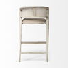 Tabitha 30.75' Seat Height Beige Fabric/Rattan Seat Blonde Wood Frame Bar Stool thumbnail 3
