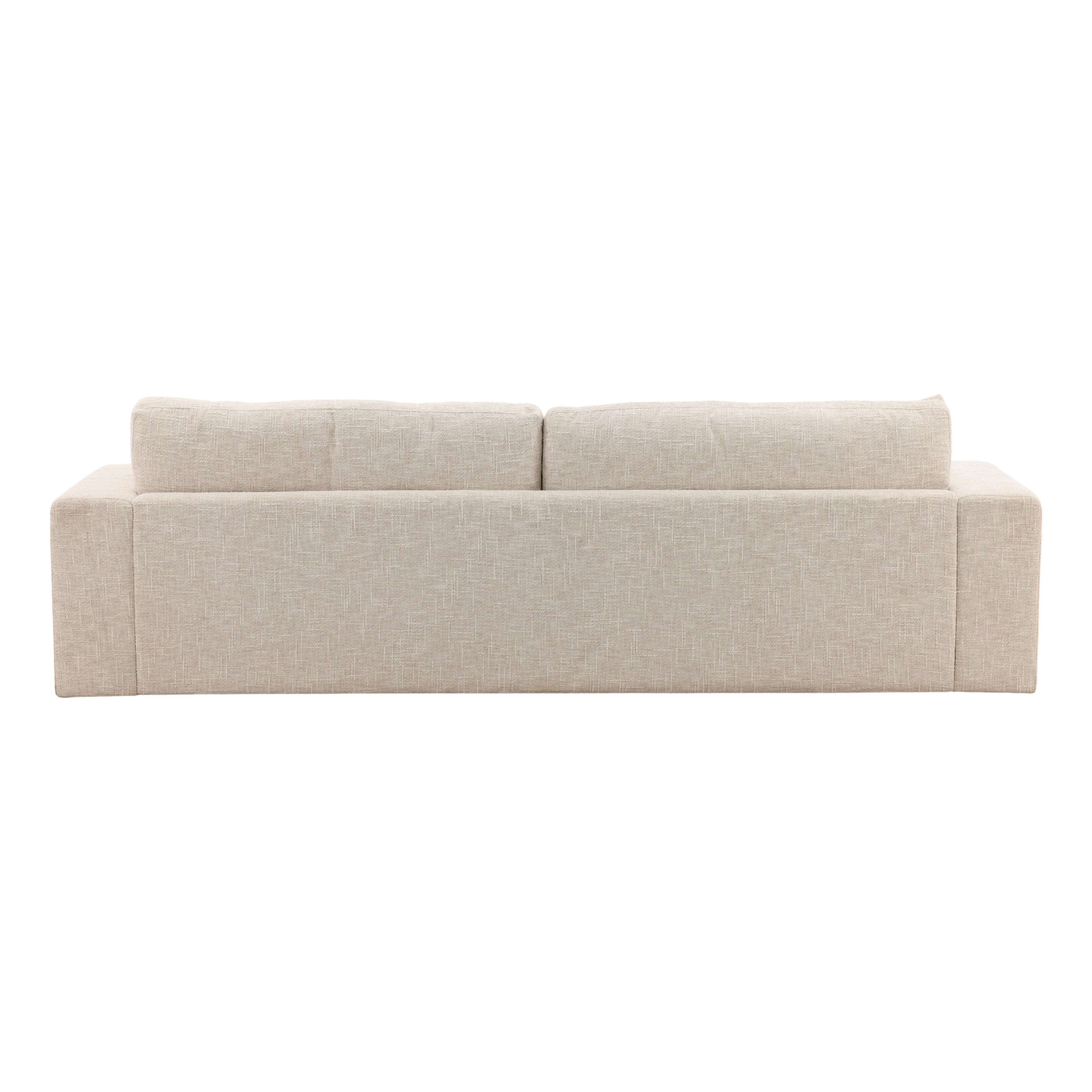 Darina Sofa Cream, Sofas & Sectional by Dovetail, 107.9" width x 30.31" height x 38.58" depth View 4