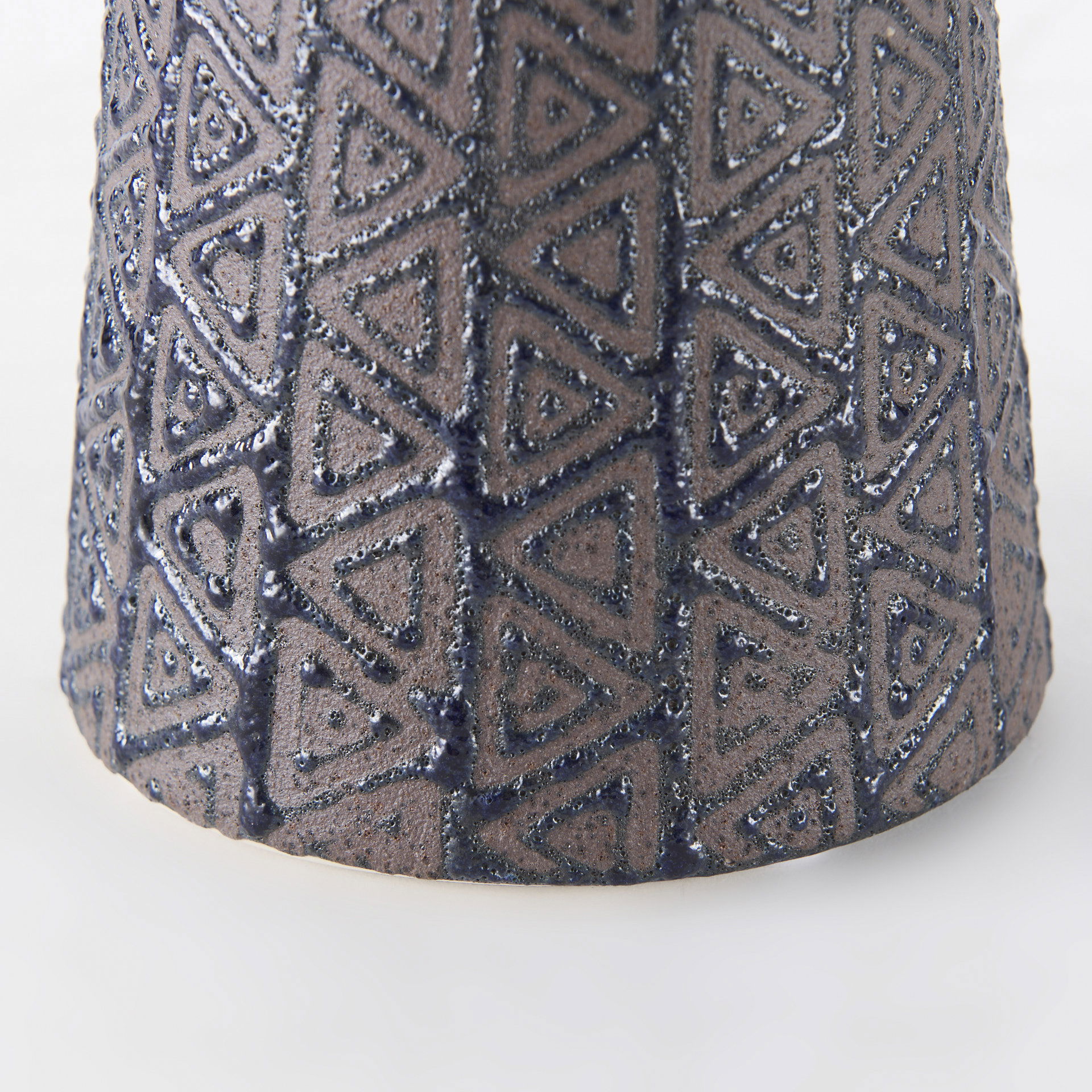 Sefina I Small Brown/Black Patterned Ceramic Vase large image 