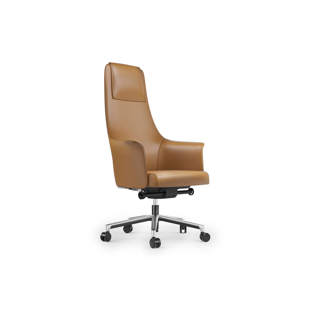 Bolo Swivel Executive Chair, Office Chair by BDI, 28" width x 49" height x 26" depth View 2
