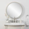 Crofton Lighted Brass Round Mirror thumbnail 1