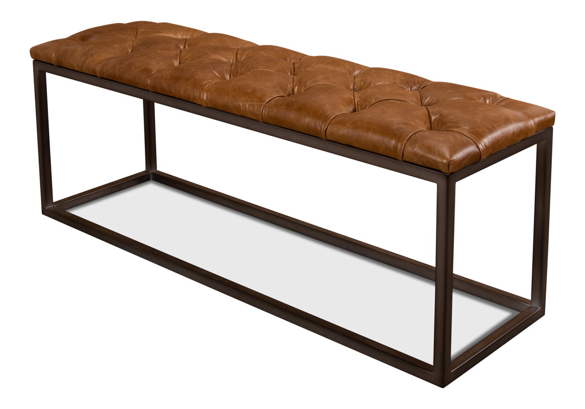 Cologne Long Stool, by Sarreid, 1'4" length x 4'4" width x 1'8" height View 1