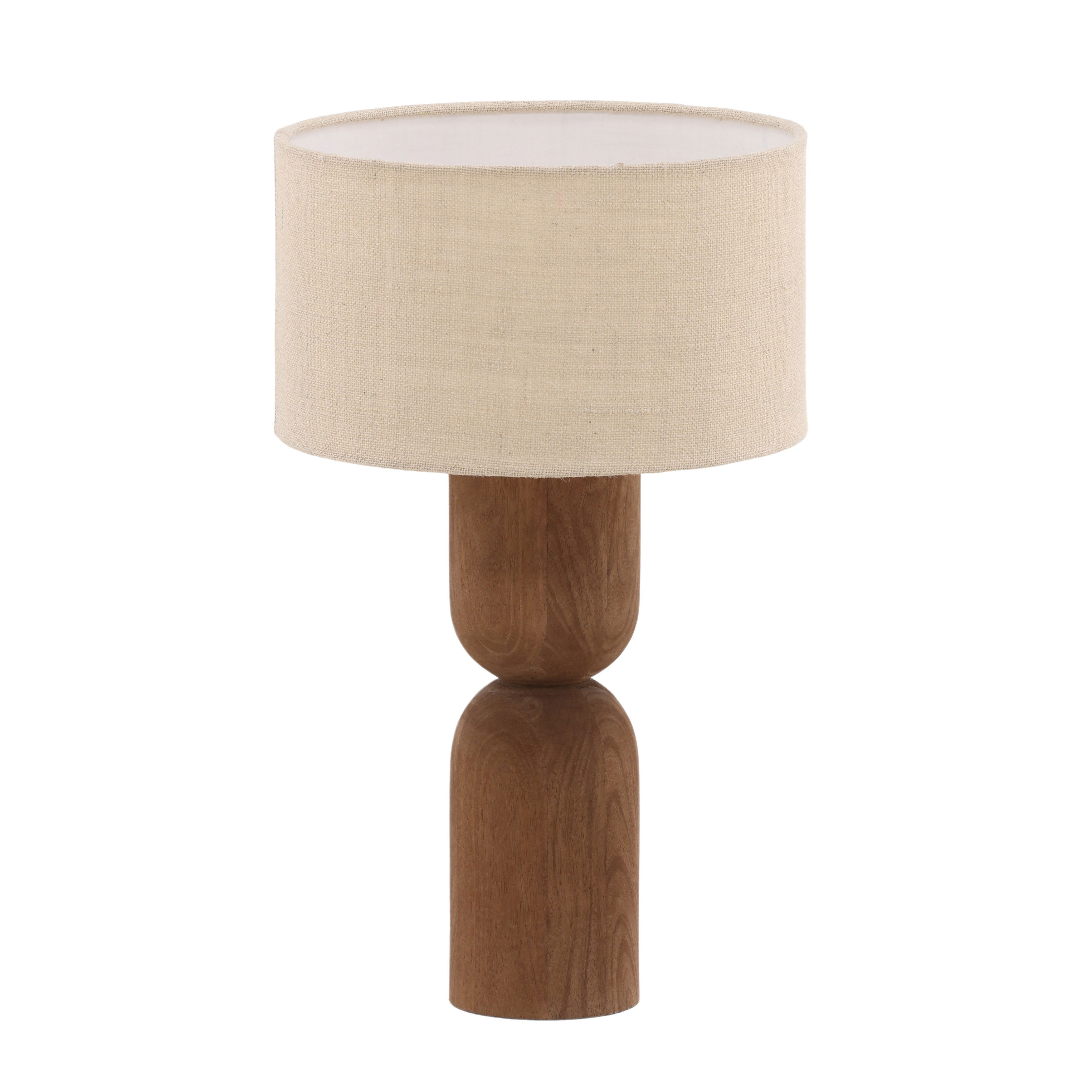 Anwen Table Lamp Brown, by Dovetail, 14" width x 23.5" height x 14" diameter x 14" depth View 1