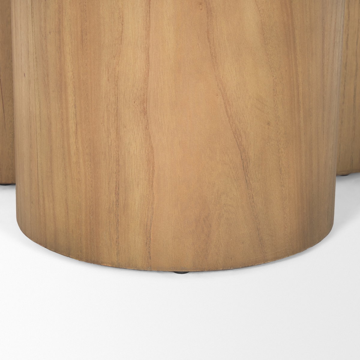 Tavi Medium Brown Round Coffee Table, by Mercana, 39.25" length x 39.25" width x 16.5" height View 9