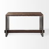 Orwell 52L x 28W Brown Wood Top Metal Cladded Frame Office Desk, by Mercana, 56" length x 28" width x 30" height thumbnail 5