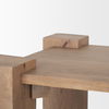 Beth Light Brown Wood Square Accent Table, Side & End Table by Mercana, 23" length x 23" width x 21.75" height thumbnail 6