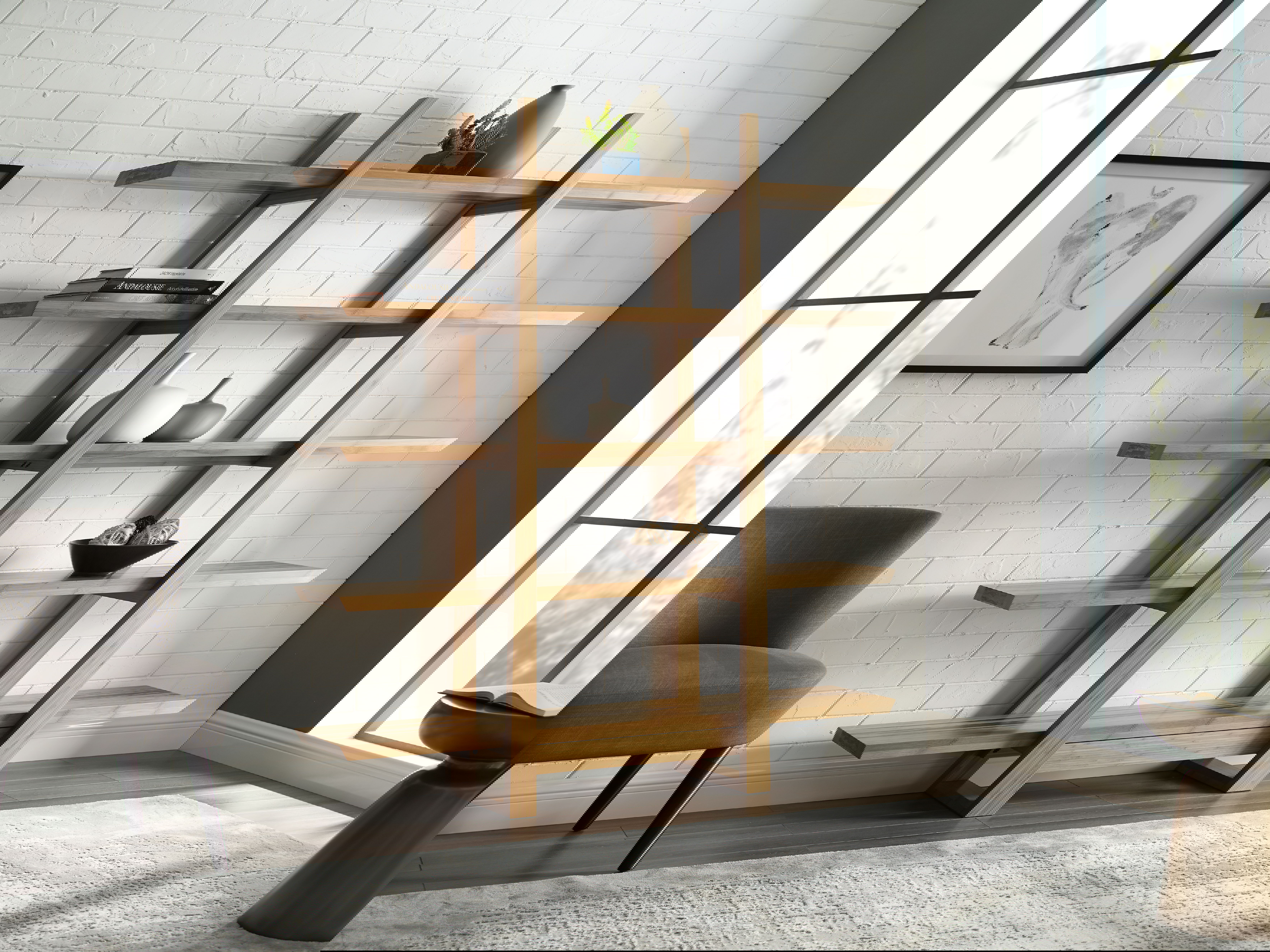 Magnolia Shelf, Exotic, Shelving & Bookcase by Greenington, 16" length x 66" width x 72" height View 11