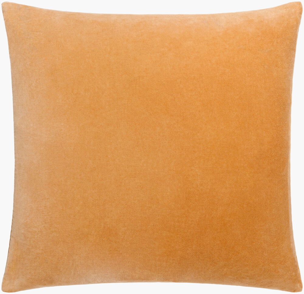 Cotton Velvet Accent Pillow, Decorative Pillow by Surya, 18" length x 18" width