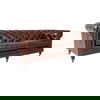 Birmingham Sofa Dark Brown Leather thumbnail 1
