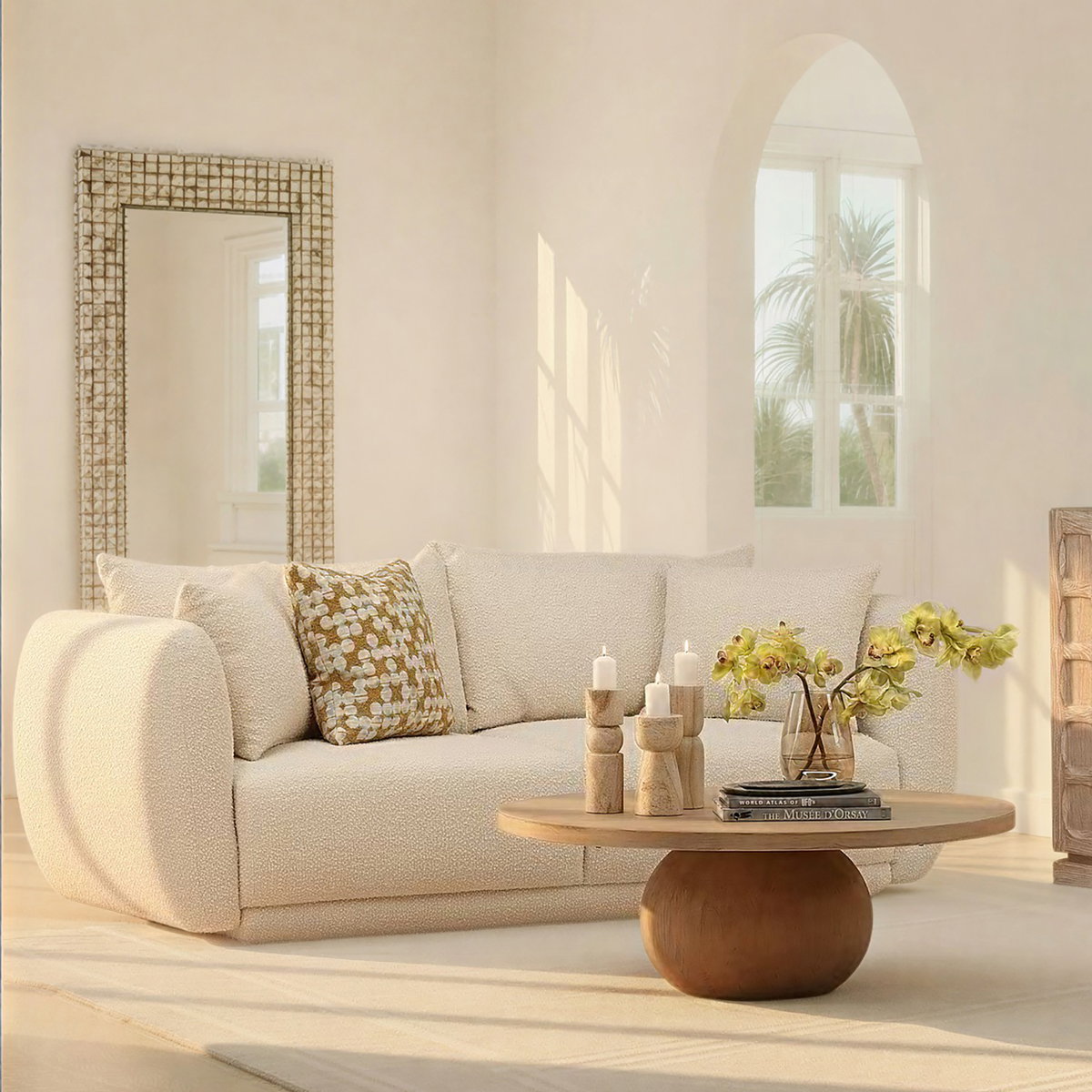 Briceida Sofa Cream, Sofas & Sectional by Dovetail, 84.12" width x 29.5" height x 40" depth View 8
