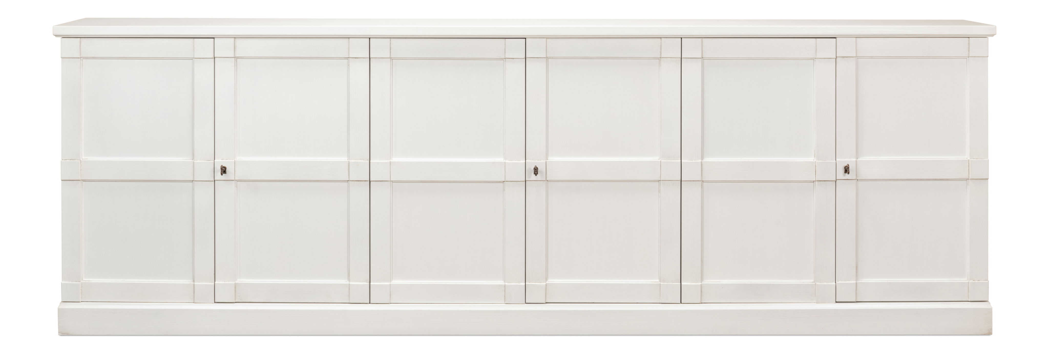 Luciana 6 Wood Dr Buffet,112',Cortina Wh, Cabinets & Sideboard by Sarreid, 112" length x 15" width x 38" height View 8