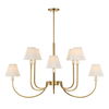 Poppins 8 Light Brass Chandelier 6 Poppins 8 Light Brass Chandelier thumbnail 6