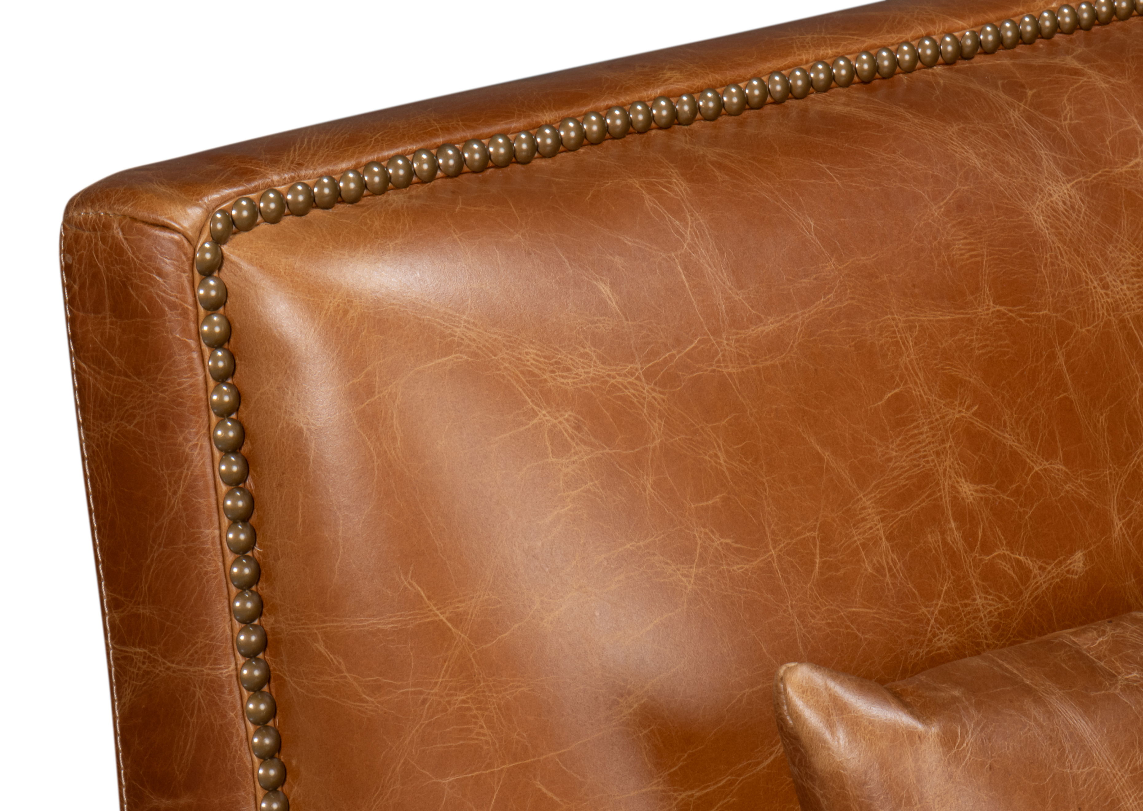Dawson Distilled Leather Chair,Cuba Brn large image 