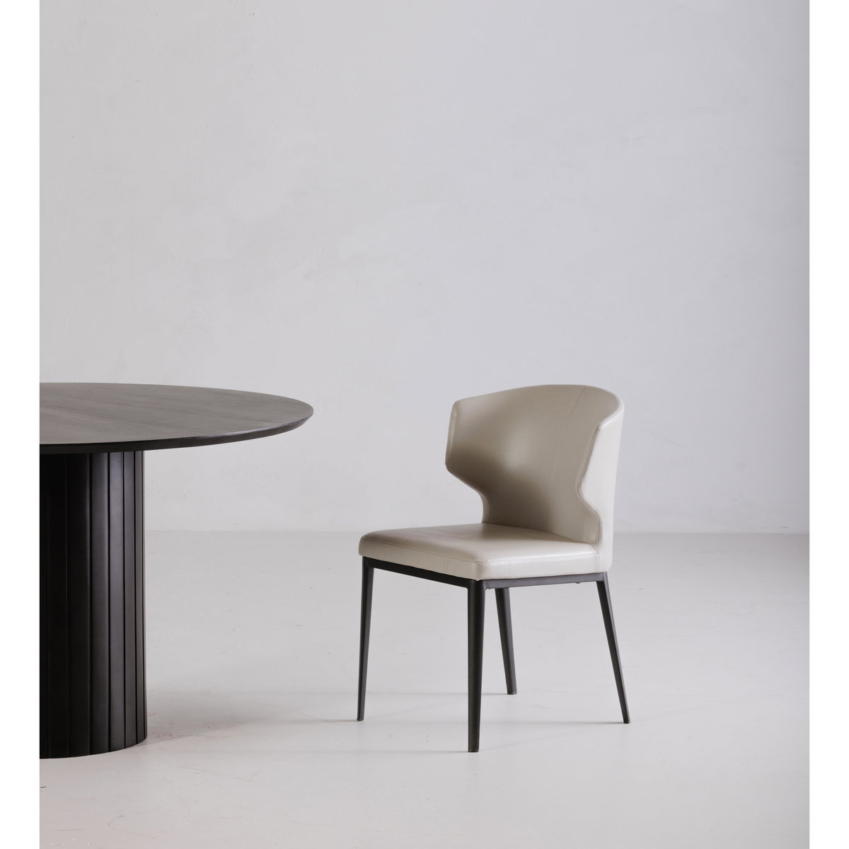 Delaney Dining Chair Beige - Set Of Two, by Moe's Home, 19.5" width x 30" height x 19" depth View 8