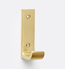 Online Designer Bathroom West Slope Single Hook, Aged Brass