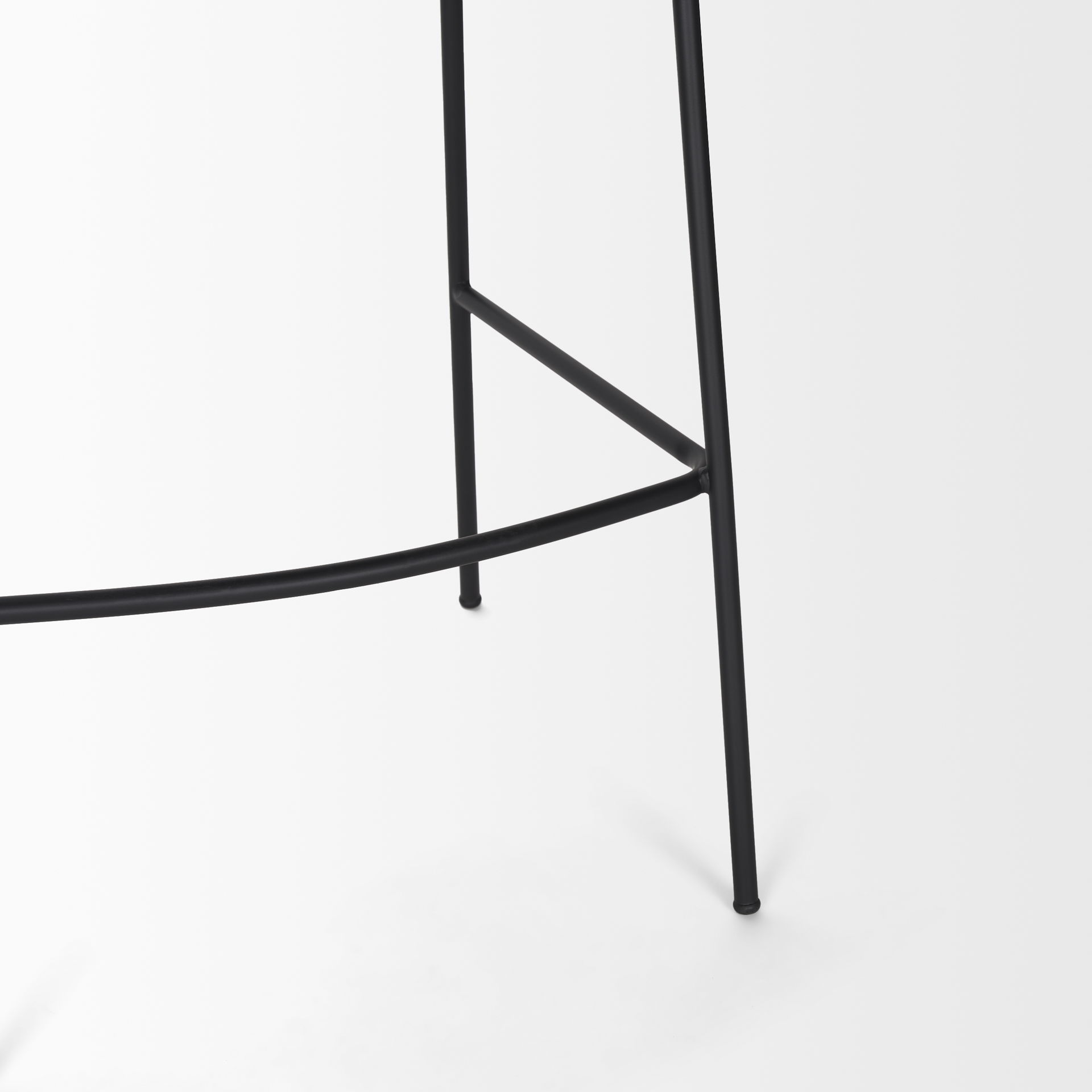 Carolyn Bar Stool with Oatmeal Fabric & Matte Black Metal, Counter & Bar Stool by Mercana, 19.29" length x 20.4" width x 39.75" height View 9