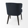 Niles 23.5L x 24.0W x 32.0H Navy Fabric Seat with Dark Brown Wooden Legs Wingback Dining Chair thumbnail 5