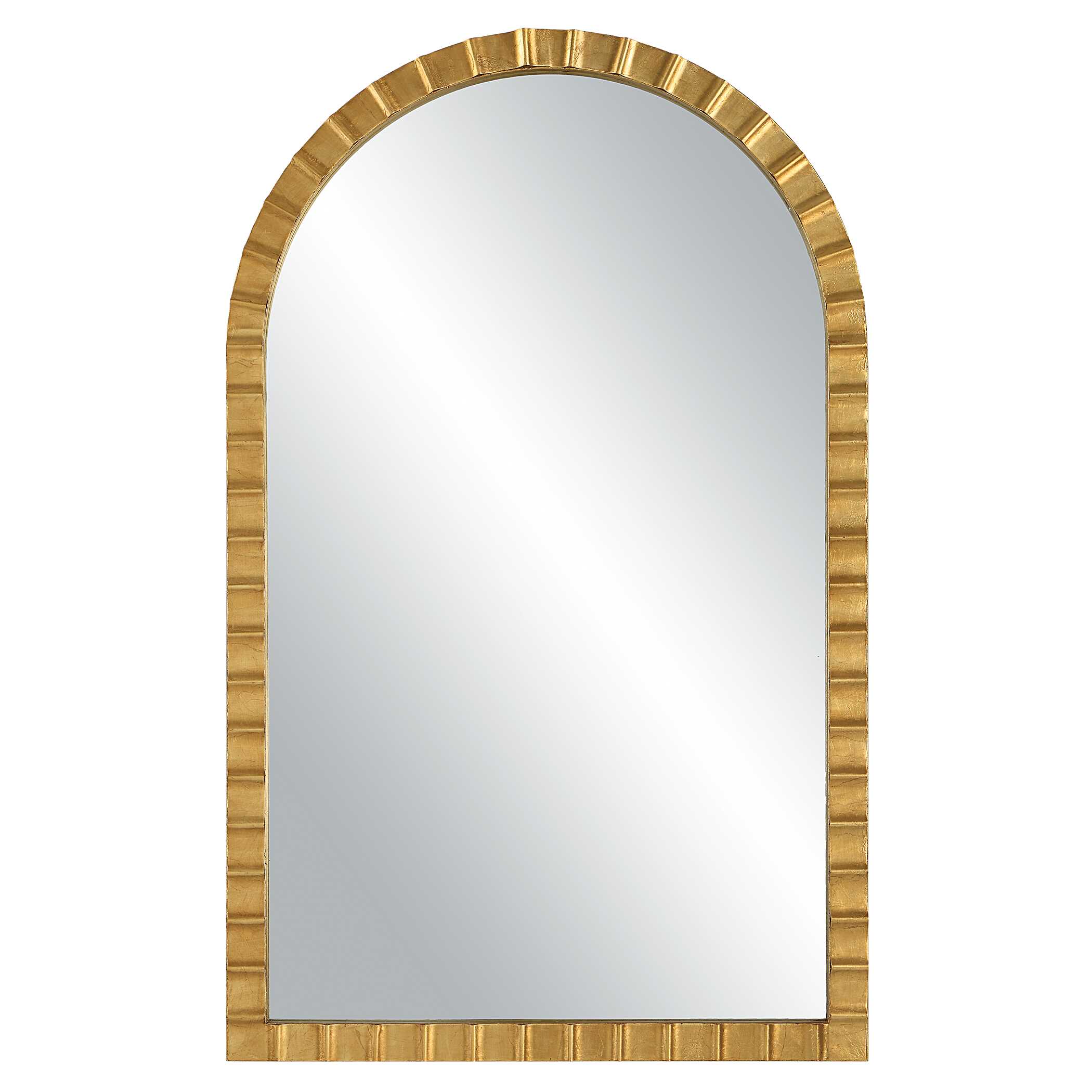 Dandridge Gold Arch Mirror, by Uttermost, 24" width x 38.75" height x 1.13" depth View 1