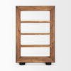 Tabor Natural Wood with Black Oak Frame Bookcase thumbnail 4