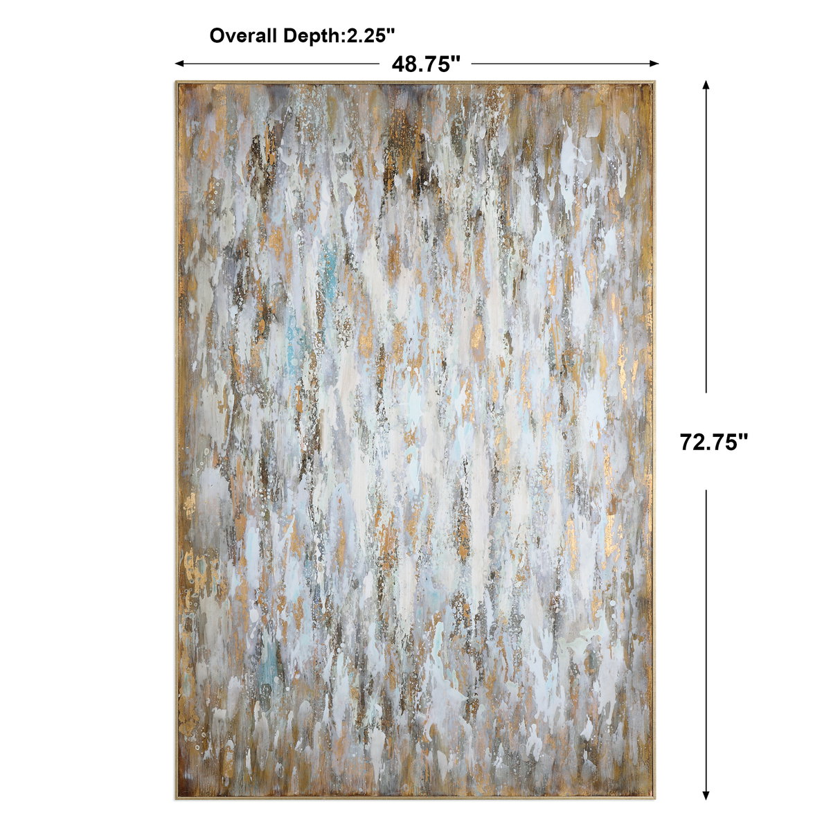 Bright Morning Abstract Art, Painting by Uttermost, 48.75" width x 72.75" height x 2.25" depth View 3