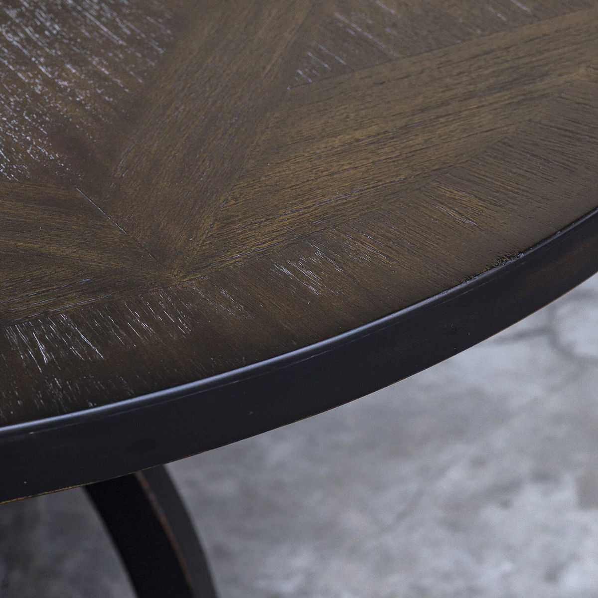 Maiva Round Black Dining Table, by Uttermost, 56" width x 30" height x 56" depth View 6