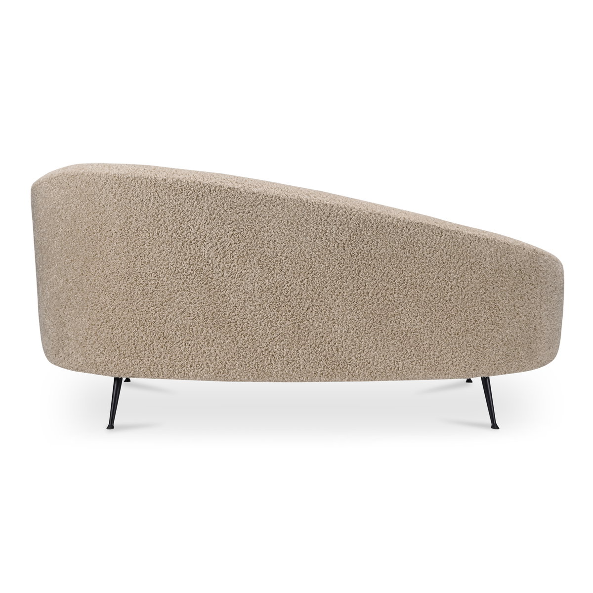 Abigail Chaise Light Brown Faux Shearling, Chaise Lounges & Daybed by Moe's Home, 66" width x 30" height x 30" depth View 4