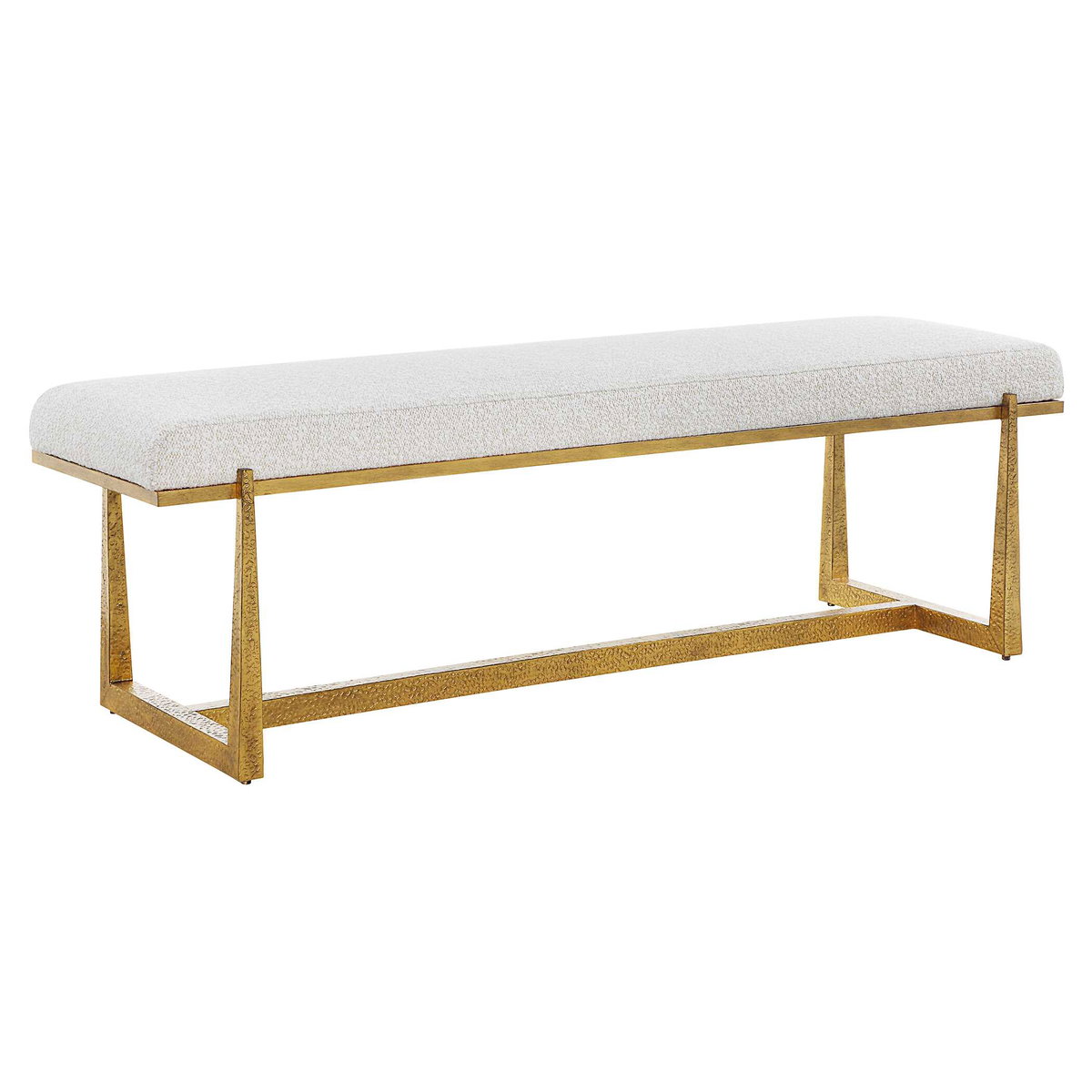 Midas Antique Gold Bench, Furniture by Uttermost, 60" width x 19.5" height x 18" depth View 5